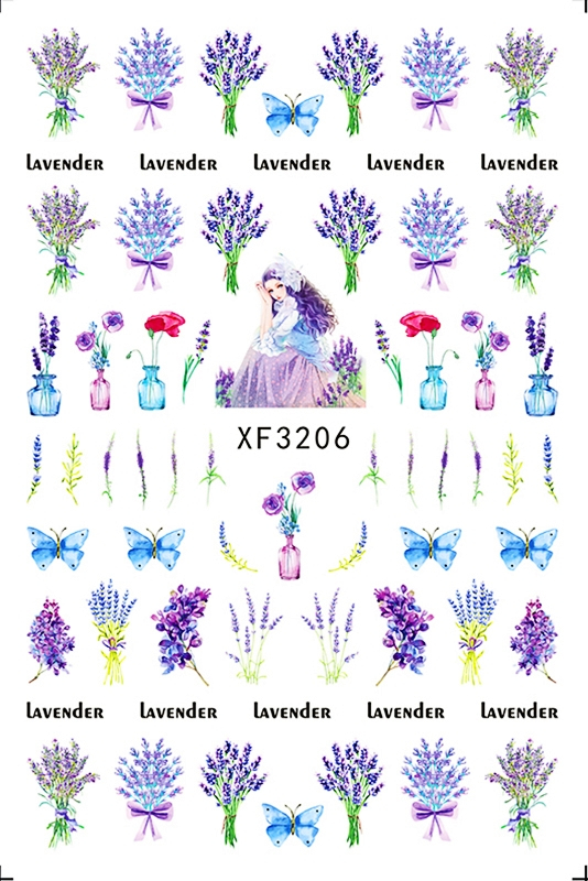 XF3206 3D Nail Art Sticker