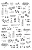 XF3155 Letter Words 3D Nail Art Sticker