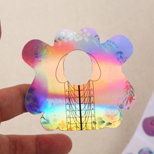 2020 New Holographic Laser Flower Nail Form