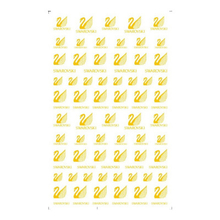 Swarovski Brand Logo Gold Silver Color 3D Nail Art Sticker