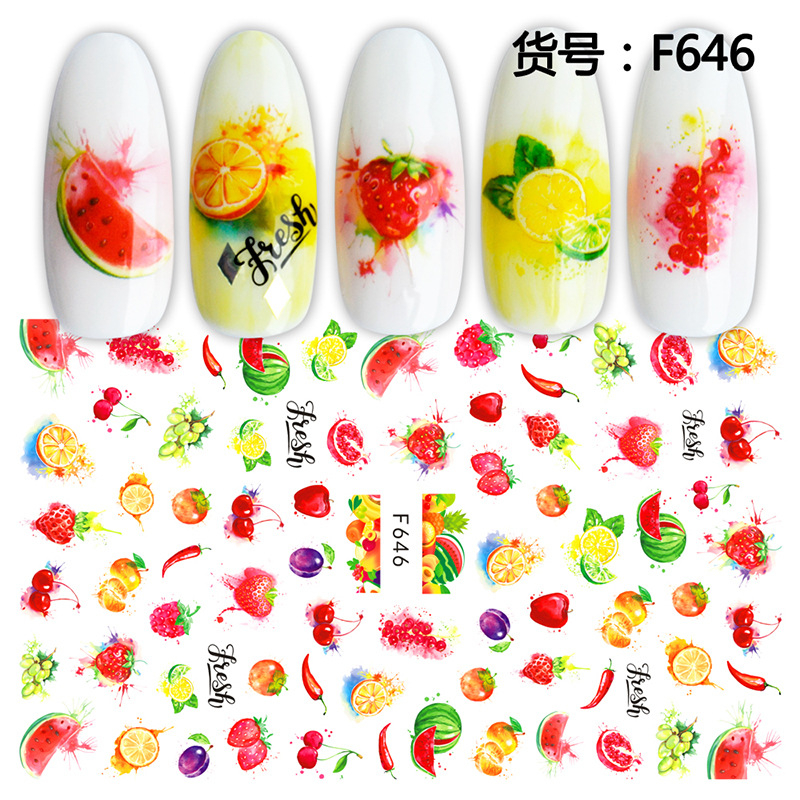 F646 Summer Fruit 3D Nail Art Sticker