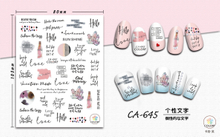 CA645 Word Self-adhesive Nail Art Sticker