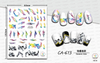 CA613 Blooming Color Self-adhesive Nail Art Sticker