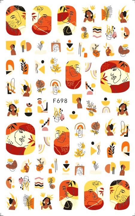 F698 Autumn Fall Season Self-adhesive Nail Art Sticker