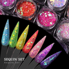 12pcs/set Nail Glitter Sparkling Nail Sequin Set