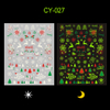 Glow In Dark Christmas Nail Sticker 2021 New CY019-CY027