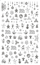F596 The Hallowmas Gold Silver 2 colors 3D Self Adhesive Nail Art Sticker