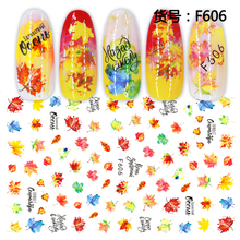 F606 The Autumn Fall season 3D Self Adhesive Nail Art Sticker 