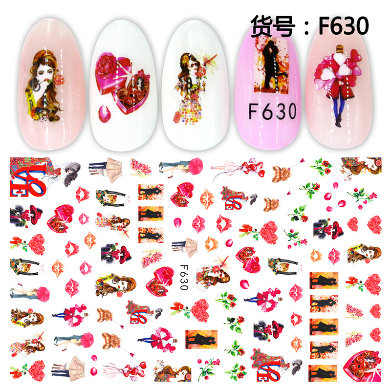 F630 The Valentine's Day 3D Self Adhesive Nail Art Sticker 
