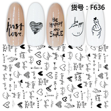 F636 Black&White Totem 3D Self Adhesive Nail Art Sticker 