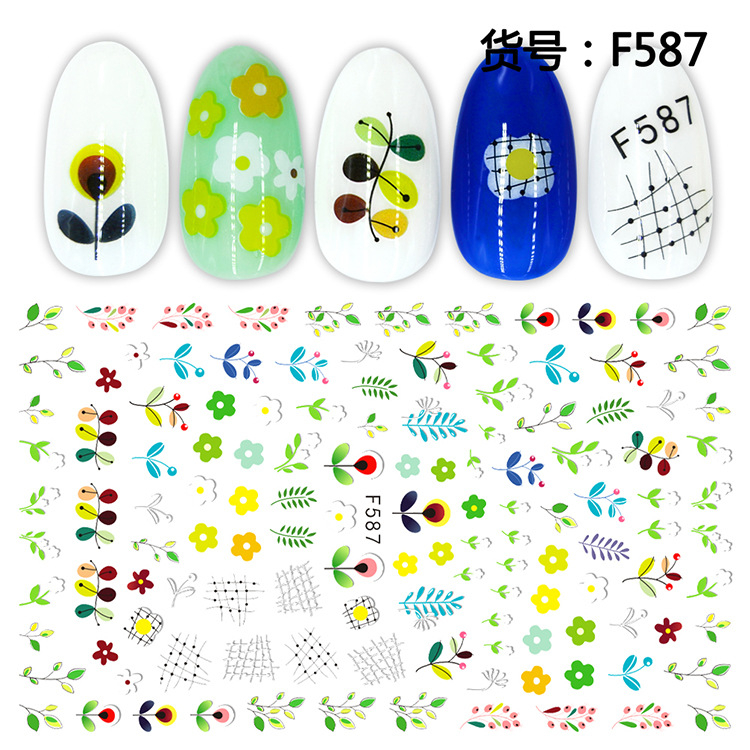 F587 3D Self Adhesive Nail Art Sticker