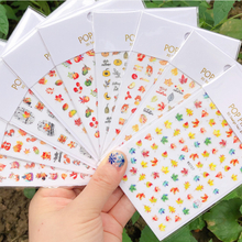 WG721-728 Autumn Leaves Self-adhesive Nail Sticker 
