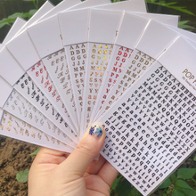 WG719 Colorful English Letter Self-adhesive Nail Sticker 