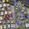 Cute Duck Heart Relief Adhesive Nail Sticker Thin Nail Sticker