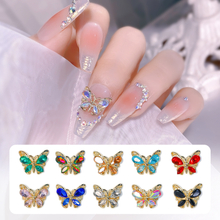 Metal Glitter Butterfly Zircon Nail Decoration Nail Accessories