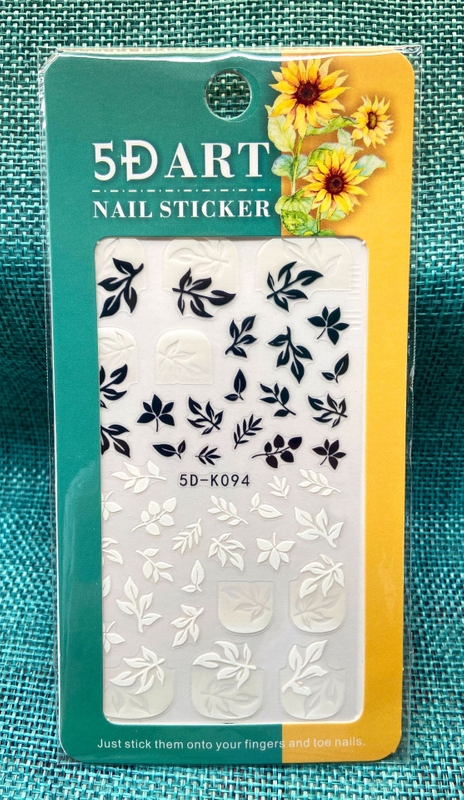 5D Embossed Nail Sticker