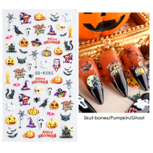 5D Embossed Halloween Nail Sticker