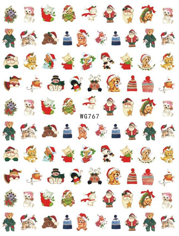 WG762-771 Christmas Nail Sticker 