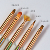 Acrylic Colorful Handle Nail Painting Brush Gradient Pen Gel Brush