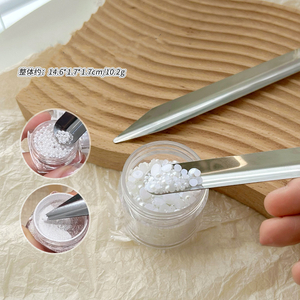 Stainless Steel Rhinestone Nail Powder Pick up Spoon