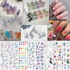 Flower Silk Ribbon Adhesive Nail Sticker