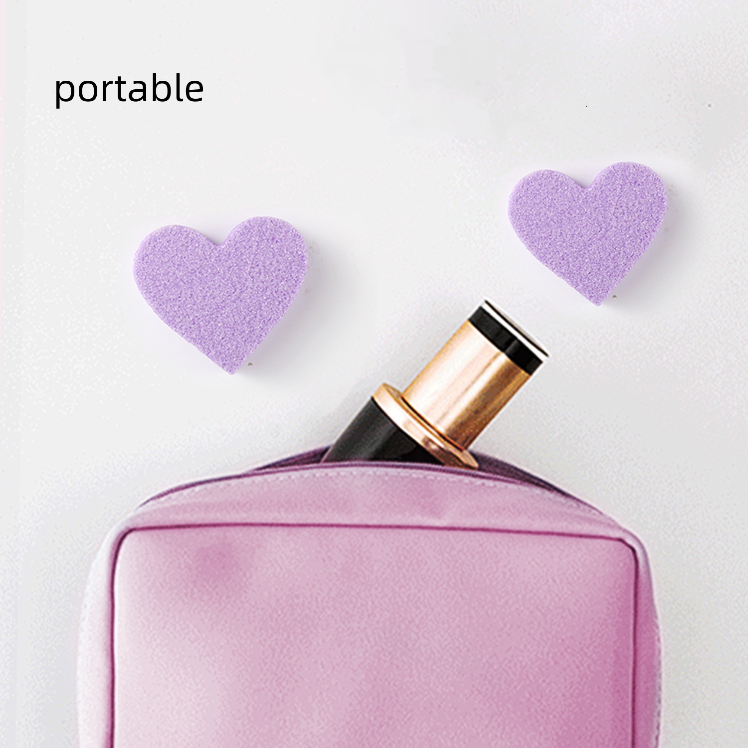 20 pcs/bag Double Side Heart-shaped Nail Sponge File