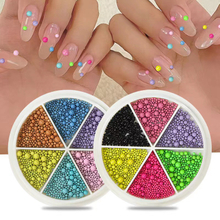 Macaron Colored Steel Beads Mixed Size Nail Accessories
