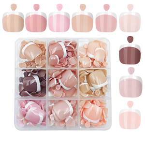 216pcs/box French Toenail Tip
