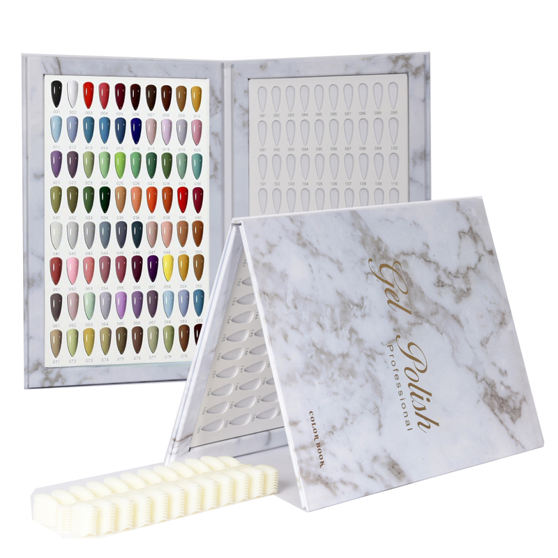 160Colors Marble Style Color Chart Nail Display Book