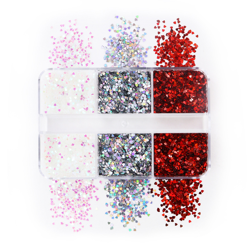 Valentine's Day Heart Shaped Mini Nail Accessories