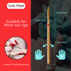 2mm Long Flame Cuticle Clean Nail Drill Bit Titanium Russian Diamond Nail Bits Dead Skin Nail Accessories Cleaner Manicure Tool