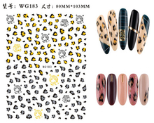 WG181-189 Nail Mice Check Pattern Sticker