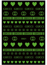 D021 Glow In Night Brand Logo 3D Nail Art Sticker