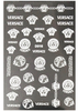 D016 VERSACE 6 colors available Brand Logo 3D Nail Art Sticker
