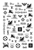 D026 Brand Logo 3D Nail Art Sticker 6 colors available