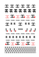 D056 Brand Logo 3D Nail Art Sticker 