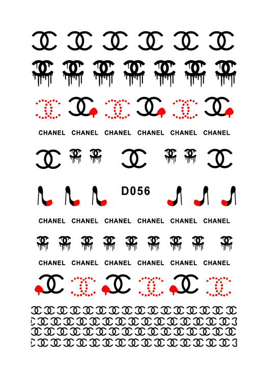 D056 Brand Logo 3D Nail Art Sticker 