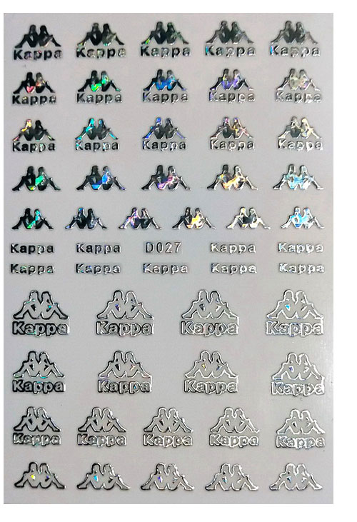 D027 Kappa Brand Logo 3D Nail Art Sticker 6 colors available