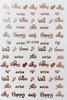 XF3189 Rose Gold 3D Nail Art Sticker