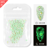 Mixed Size Flatback Glow in Dark Nail Rhinestone