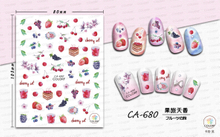 CA680 Summer Fruit And Cake Self-adhesive Nail Art Sticker