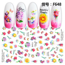 F648 Flower 3D Nail Sticker 