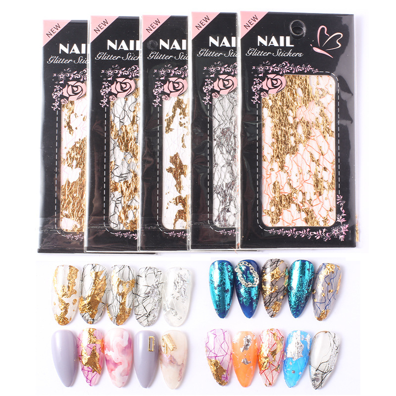 Nail Colorful Fragment Sally Net Starry Nail Decoration