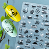 F654-F661 white And black Color Summer 3D Nail Sticker 