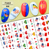 F663 Flag Selfadhesive Nail Art Sticker