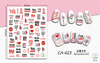 CA623 Word Self-adhesive Nail Art Sticker