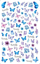 F678 Rose Flower Gardon Butterfly Self-adhesive Nail Art Sticker