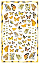 F681 Leopard Butterfly Self-adhesive Nail Art Sticker