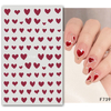 F739 Heart Red Self-adhesive Nail Sticker 2021 New