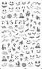 F602 The Hallowmas 3D Self Adhesive Nail Art Sticker Gold Silver 2 colors available